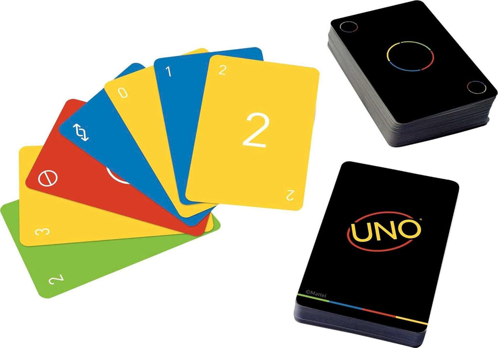 Mattel UNO Minimalista card game 2 set of decks with colorful cards