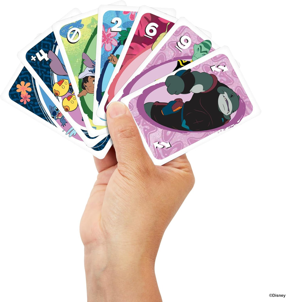 Mattel UNO Lilo and Stitch hand of cards