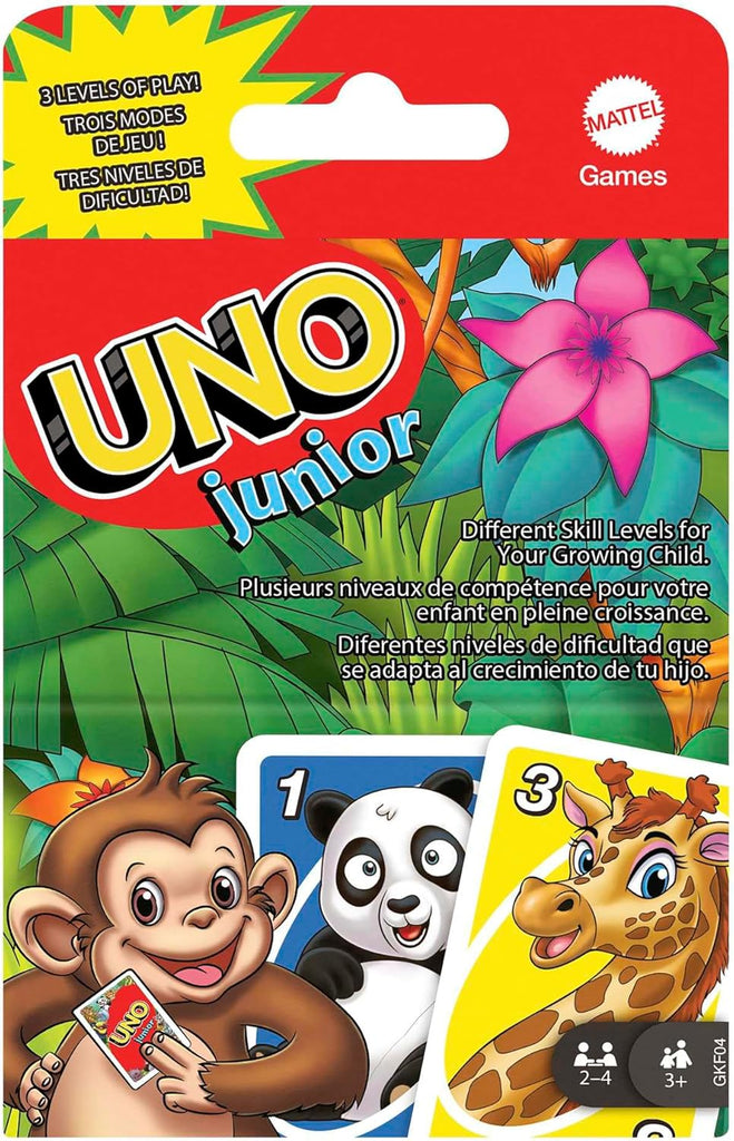 Mattel UNO Junior card game 3d cover 