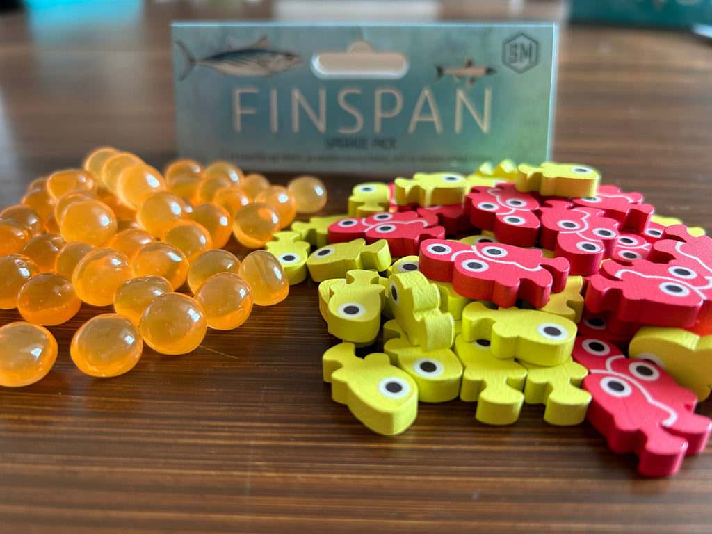 Stonemaier Games Finspan Upgrade Pack Wooden Tokens & Squishy Eggs Accessory for More Satisfying Gameplay